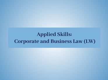 Corporate and Business Law (LW)