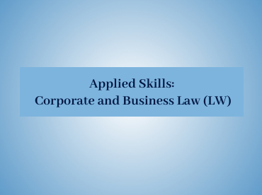 Corporate and Business Law (LW)