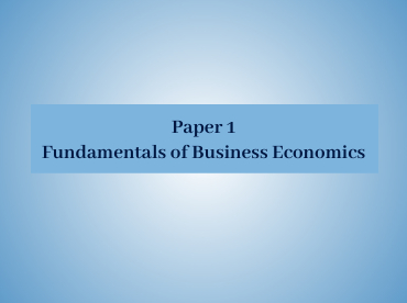 BA1 Fundamentals of Business Economics
