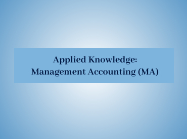 Management Accounting (MA)