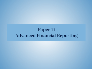 F2 Advanced Financial Reporting