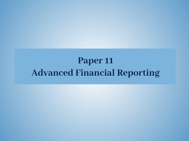 F2 Advanced Financial Reporting